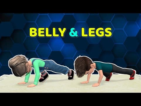 BELLY & LEGS WORKOUT: AT-HOME KIDS EXERCISE
