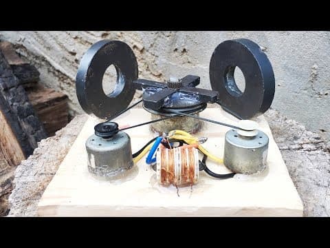 Free energy power generator easy homemade , Self running machine