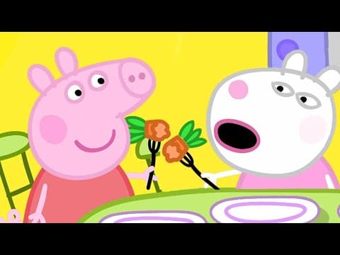 Peppa Pig and Suzy Sheep Visit Miss Rabbit | Peppa Pig Official Family Kids Cartoon