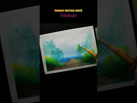 Dream Forest Painting time-lapse / Water Color