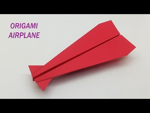 How To Make a Paper Airplane - ORIGAMI AIRPLANE