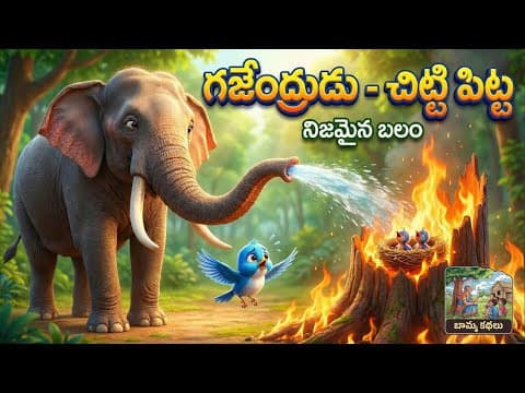 Telugu New Story | Elephant and Bird Story in Telugu | New Telugu 3D Moral Stories for Kids #Kids