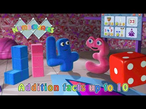 Adding Numberjacks 1 to 10 - Addition facts up to 10