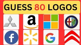 Guess the Logo in 3 second | 80 Famous Logos | Logo Quiz