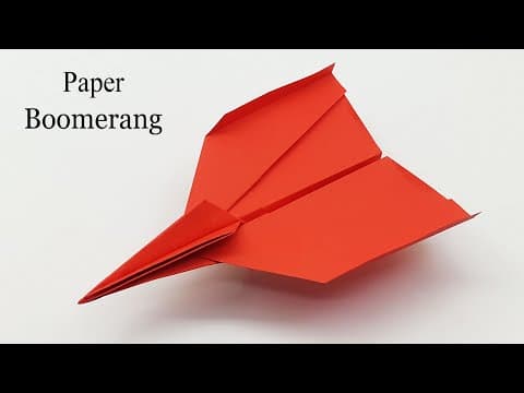 How To Make a Paper Boomerang Airplane ! Origami Paper Plane
