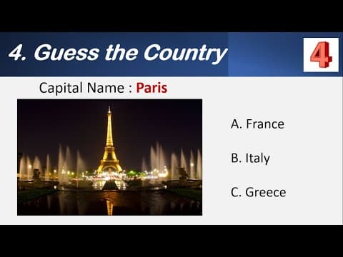 Guess the Country by Capital (Part-2) | Country and its capital.