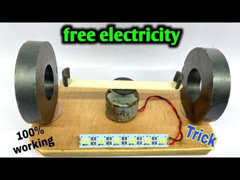 How to make free electricity generator using mini dc motor | dc motor project