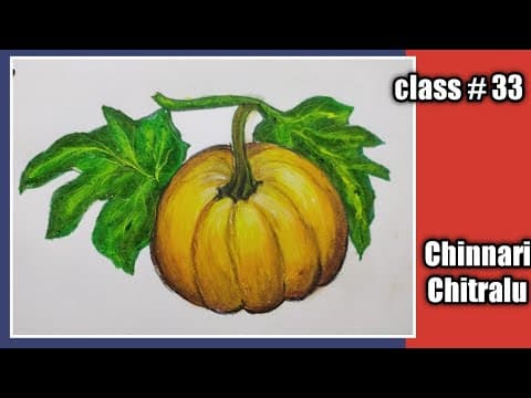 Step by Step Drawing for Kids || vegetables || How to draw a Pumpkin
