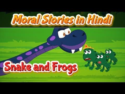 Snake and Frogs Story in Hindi | Moral Stories in Hindi | Bedtime Stories | Pebbles Kids Stories