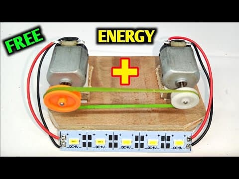 How to make electricity with capacitor and dc motor / experiment with led light and dc motor