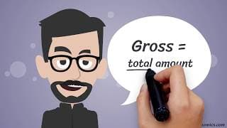 Net vs Gross |Income, Pay or Salary in One Minute |Definition or Difference, Explanation, Examples