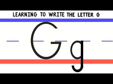 Write the letter g - abc writing for kids - alphabet handwriting by 123abctv
