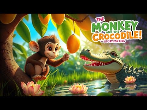 The Monkey and the Crocodile 🐒🐊 | English Moral Stories | Bedtime Stories