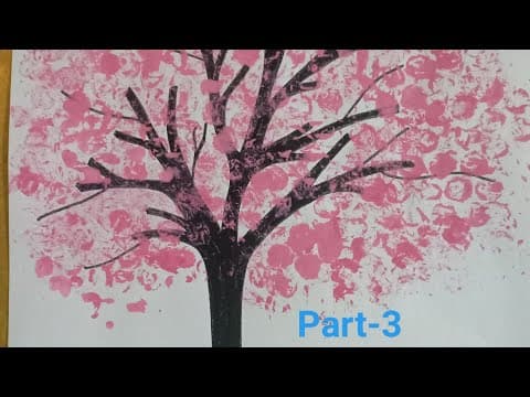 tree painting-5 minutes craft for kids