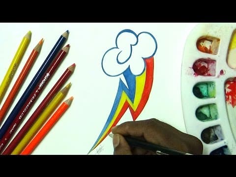 Drawing mlp Rainbowdash cutie marks   -  Lesson 57