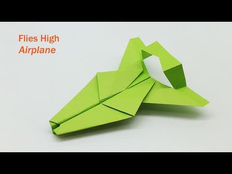 How To Make a Paper Airplane That Flies High - Origami Paper Plane