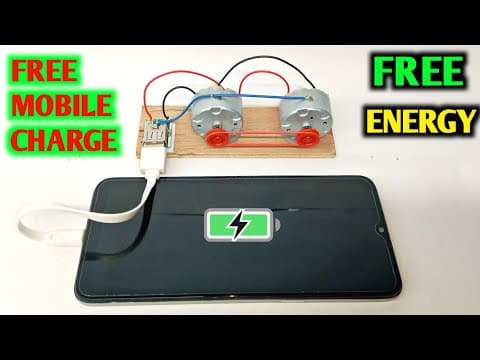 How to make Free Mobile Charger at Home With Two Dc Motor