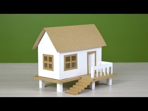 beautiful paper house | how to make a attractive house from paper - DIY
