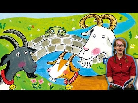 Three billy goats gruff fairy tale for children