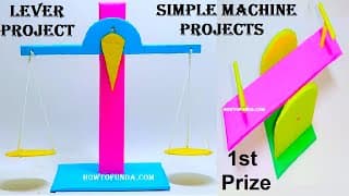 lever science project(simple machine) working model 3d | seesaw - weighing balance