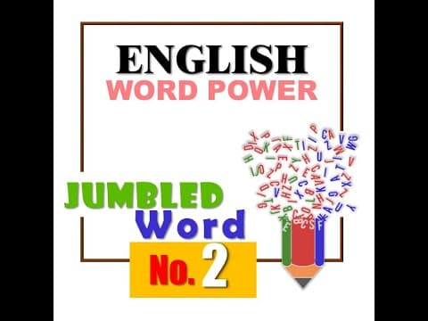 Jumbled Word l no 2 l Guess the word l Test your word power l Jumbled words game