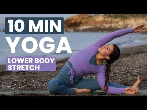 10 Min Gentle Yoga To De-Stress | Lower Body Stretch All Levels Yoga