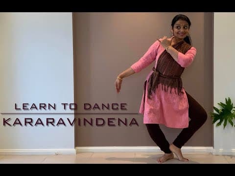 Bharatanatyam - learn to dance - pushpanjali with kararavindena shloka