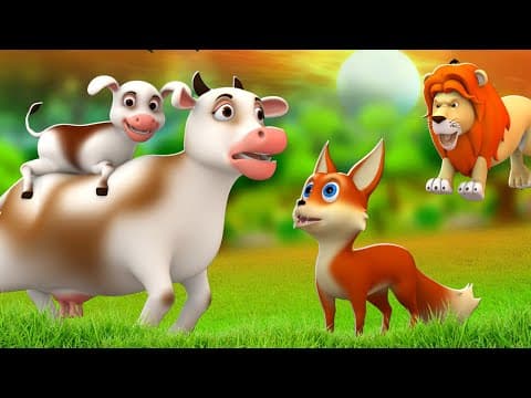 తెలివైన ఆవు మరియు నక్క స్నేహం - Smart Cow and Fox Friendship Story in Telugu | JOJO TV Telugu 2024
