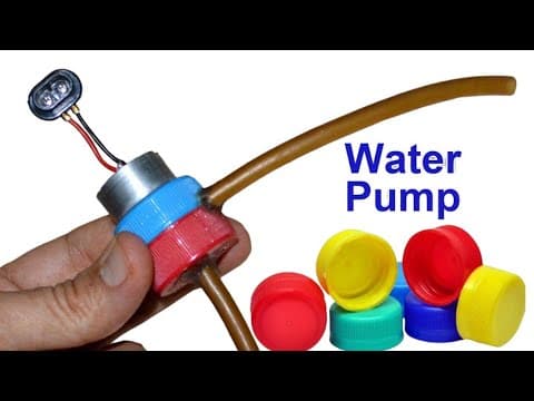 How to make a powerful 12 volt water pump with bottles cap - DIY