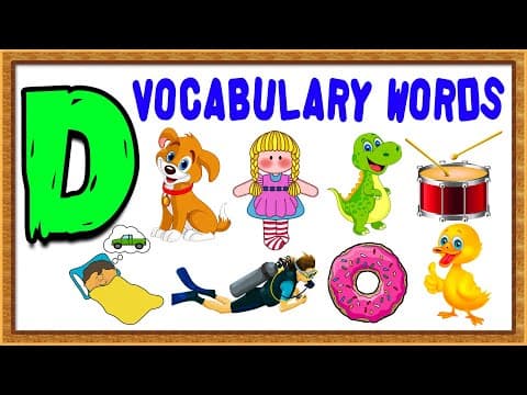 Vocabulary words for kids - words from d - words that start with d