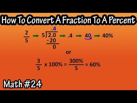 How To Convert Change A Fraction To A Percent - How To Convert A Mixed Number To A Percent