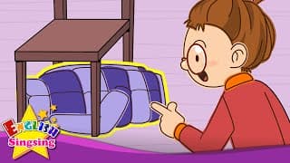 Where is my coat? Under the chair. (In/On/Under) - Education Rap for Kids - animation with lyrics