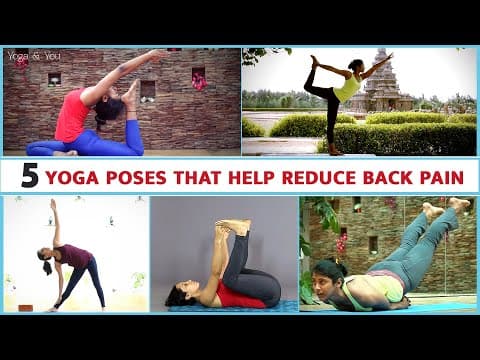 5 Yoga Poses That Help Reduce Back Pain | Yoga For Back Pain | Ananda Balasana | Natarajasana |
