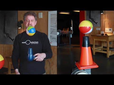 Levitate a ball on an invisible stream of air