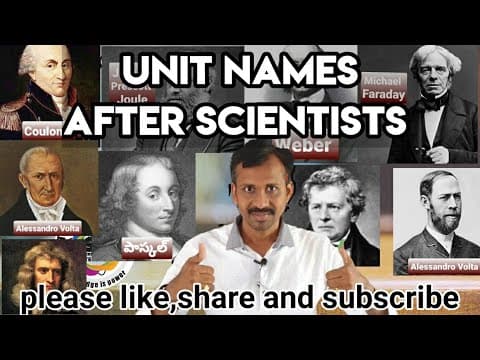 Units of quantities named after Scientists