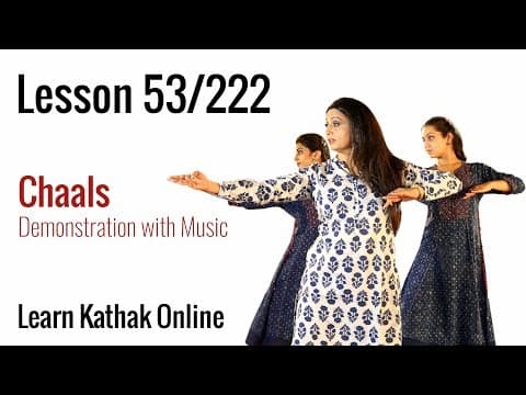 Chaals Demonstration with Music in Kathak for Beginners| Learn Kathak Online | Lesson 53