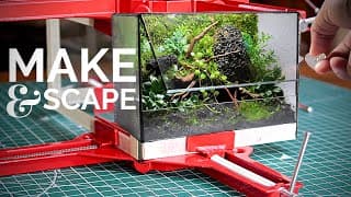 How to make a glass door terrarium enclosure and scape it too