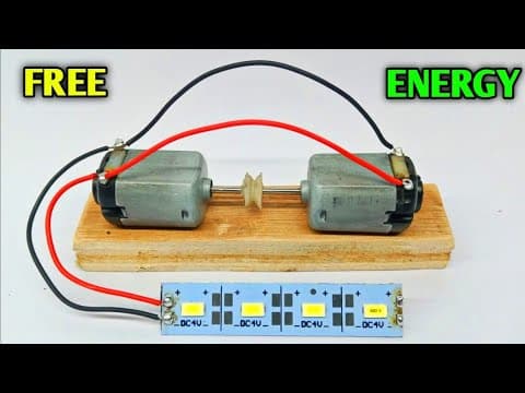 Free energy with two dc motor | How to make free electricity with small dc motors