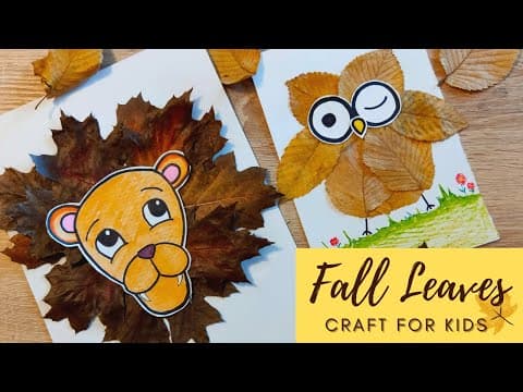Leaf craft ideas for kids - craft using leaves - leaf art easy