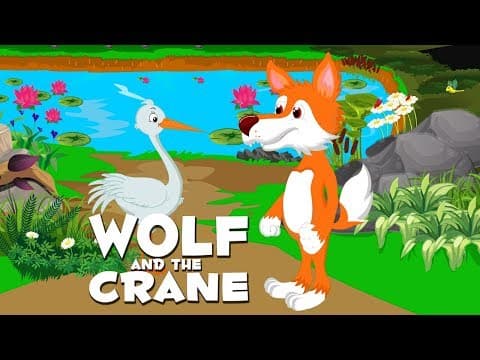 Moral Stories In English The Wolf And The Crane
