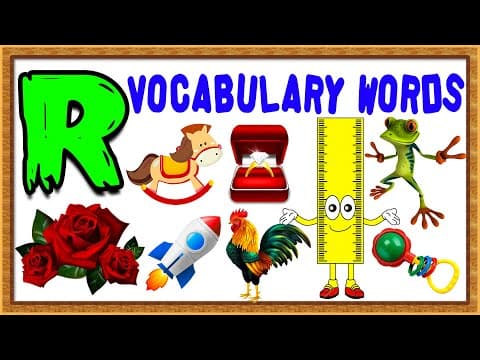 Vocabulary words for kids - words from letter r - words that start with r