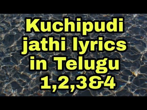 kuchipudi jathi lyrics in Telugu 1 to 4