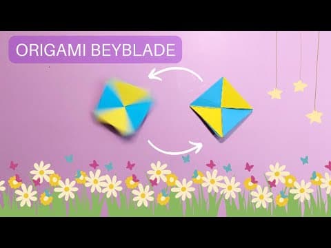 How to make Origami Beyblade | Cara membuat Origami Gasing