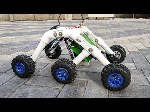 How to Make a Mars Rover / Rocker bogie Robot - Stair climbing