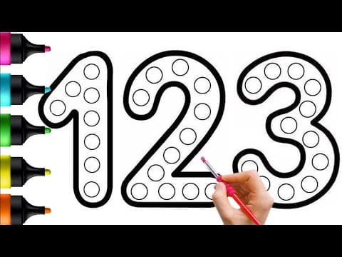 Learn Basic Numbers: Drawing, Painting, Coloring for Kids & Toddlers