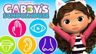 Learn The  Senses  Sight Sounds Smells More Learning Games For Toddlers | GABBY'S SCHOOLHOUSE