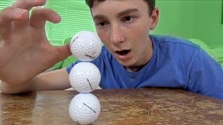 Stacking Three Golf Balls Challenge|Thats Amazing