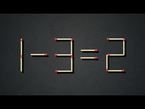 Move only 1 stick to make equation correct, matchstick puzzle ✔ puzzle with answer