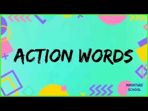 Action words for kids | verbs | kids learning