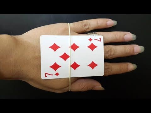 Card and Rubber Band Trick To Impress Your Friends